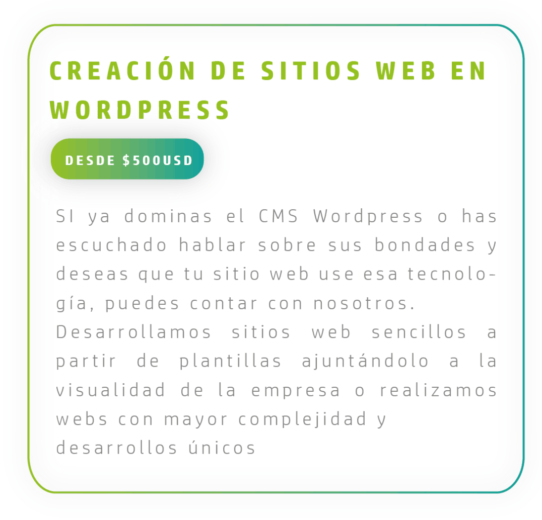 Creación de sitios web en wordpress